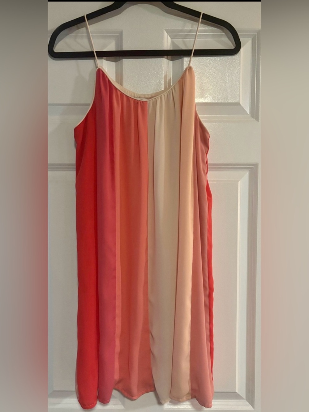 June & Ivy Striped Spaghetti Strap Sundress, size Medium